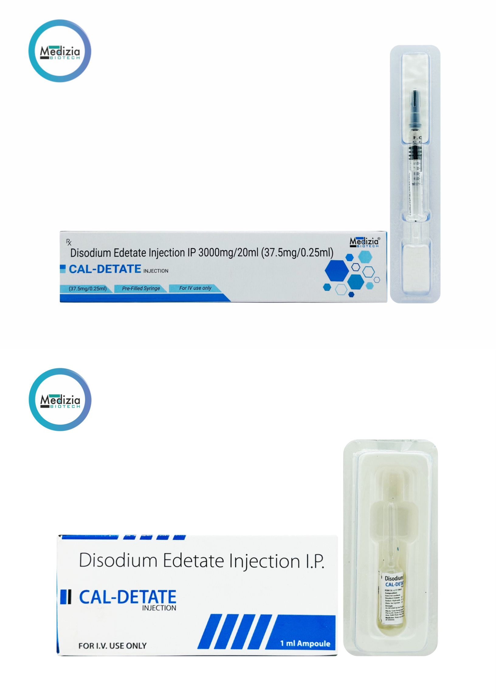 Disodium Edetate Injection 3000mg/20ml(37.5mg/0.25ml) and 37.5mg/ml Franchise Ready Stock in India