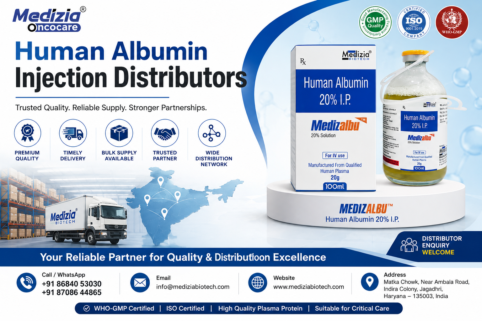 human albumin injection distributors